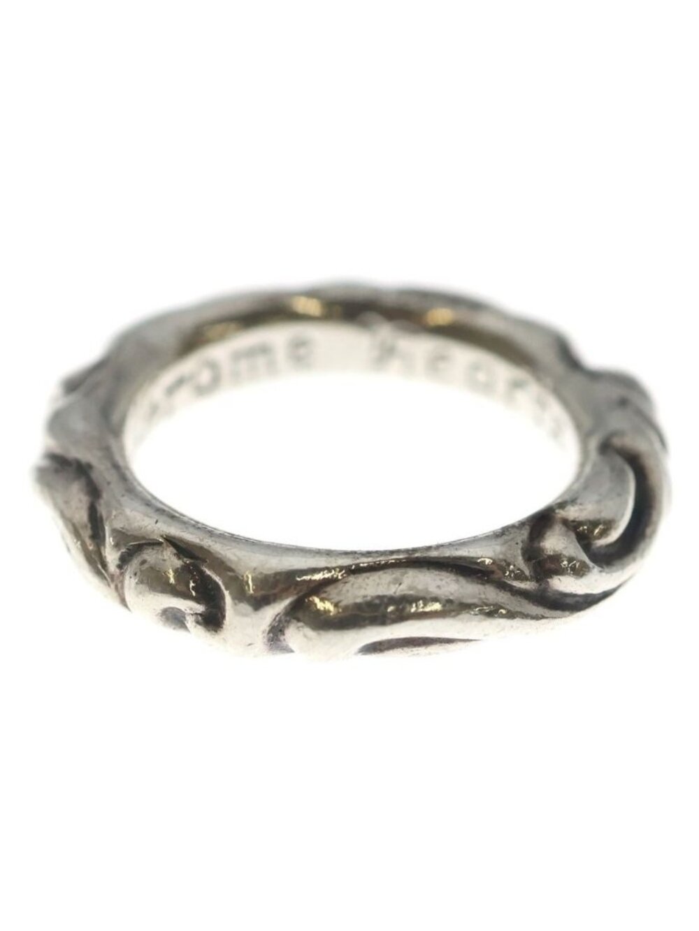 Chrome Hearts Scrl Band Scroll Ring Silver